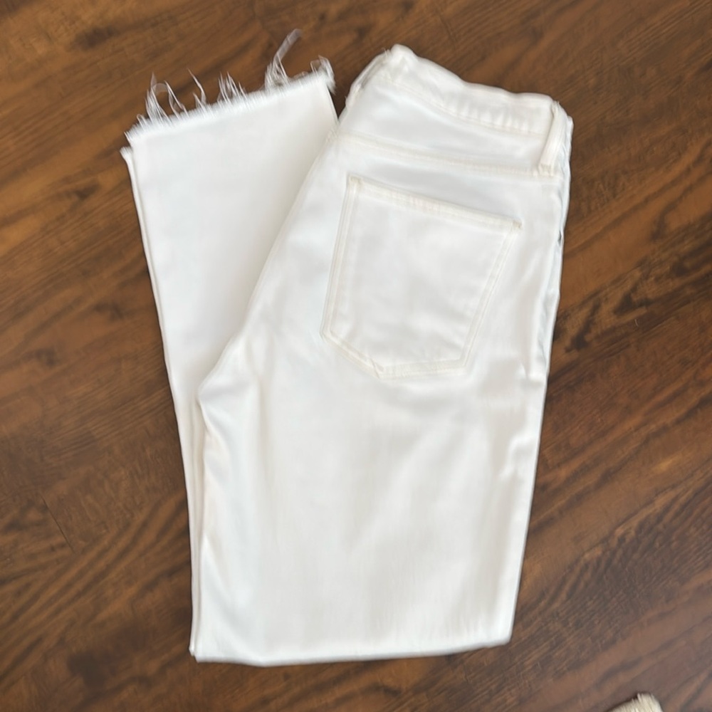 AGOLDE raw hemmed crop denim